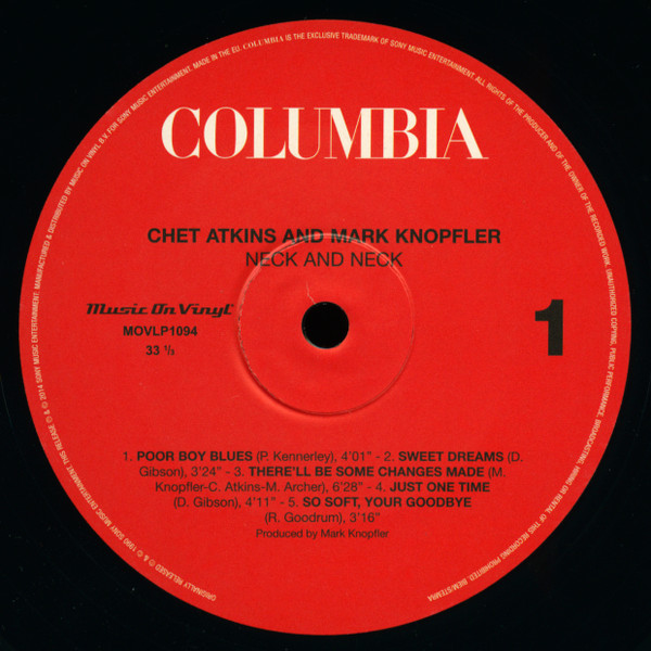 Chet Atkins And Mark Knopfler - Neck And Neck (8718469535897)