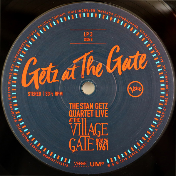 Stan Getz Quartet - Getz At The Gate [Live At The Village Gate, Nov. 26, 1961] (00602577428579)