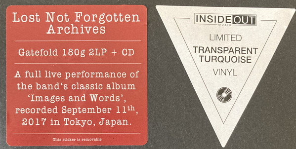 Dream Theater - Lost Not Forgotten Archives: Images And Words - Live In Japan, 2017 [Transparent Turquoise Vinyl] (19439862991)