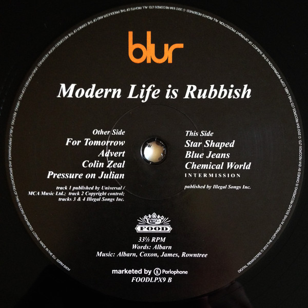 Blur - Modern Life Is Rubbish (5099962483919)