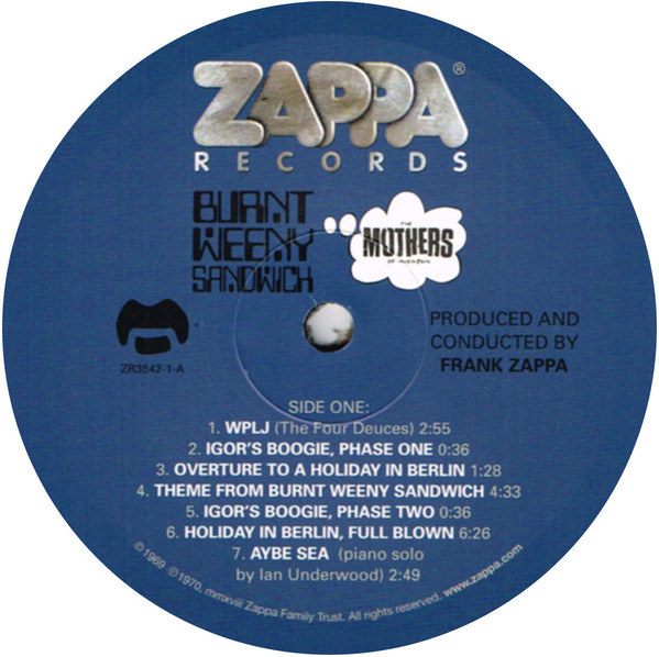 The Mothers Of Invention (Frank Zappa) - Burnt Weeny Sandwich (ZR 3842-1)