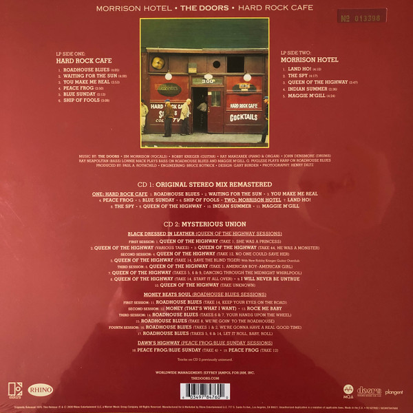 The Doors - Morrison Hotel [50th Anniversary Edition LP+2CD] (R2 627602)