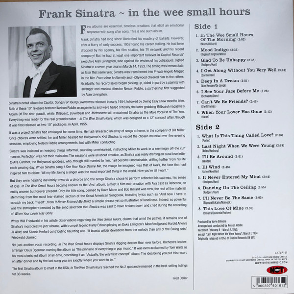 Frank Sinatra - In The Wee Small Hours (CATLP161)