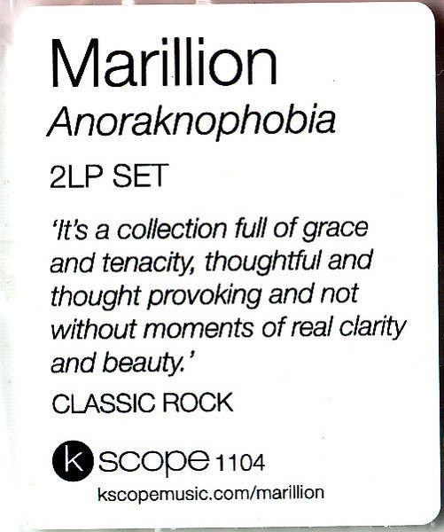 Marillion - Anoraknophobia (KSCOPE1104)