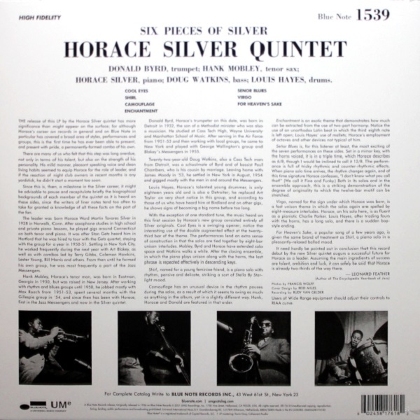 Horace Silver Quintet - 6 Pieces Of Silver [Blue Note Classic] [MONO] (3817618)
