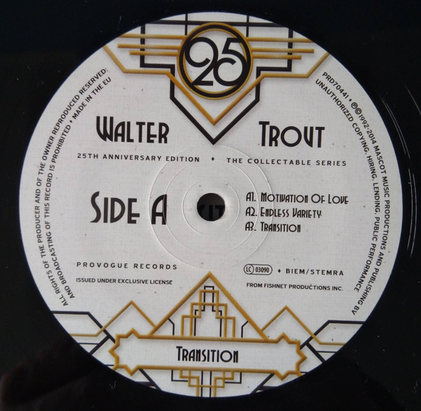 Walter Trout Band - Transition [25th Anniversary Edition] (PRD70441)