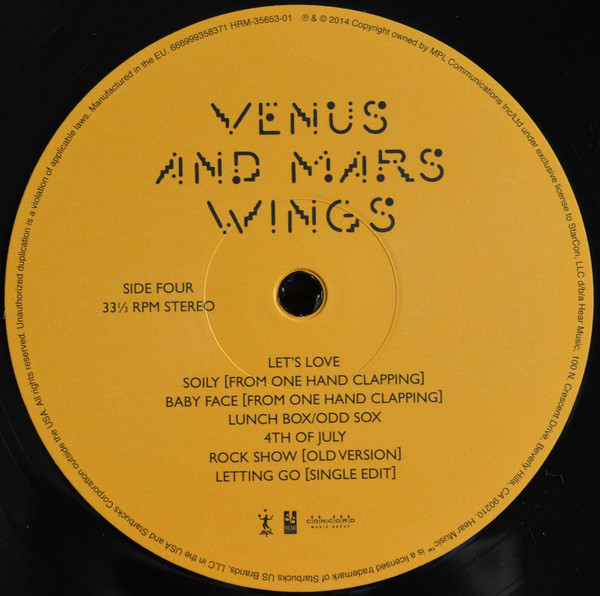 Paul McCartney & Wings - Venus And Mars (HRM-35653-01)