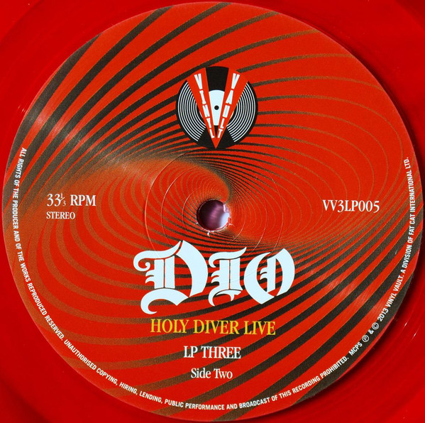 DIO - Holy Diver Live [30th Anniversary Edition] [Red Vinyl] (VV3LP005)