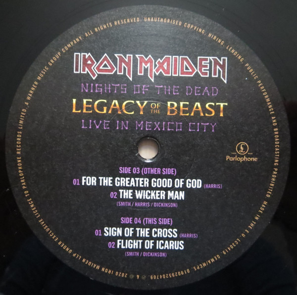 Iron Maiden - Nights Of The Dead, Legacy Of The Beast: Live In Mexico City [Black Vinyl] (0190295204709)