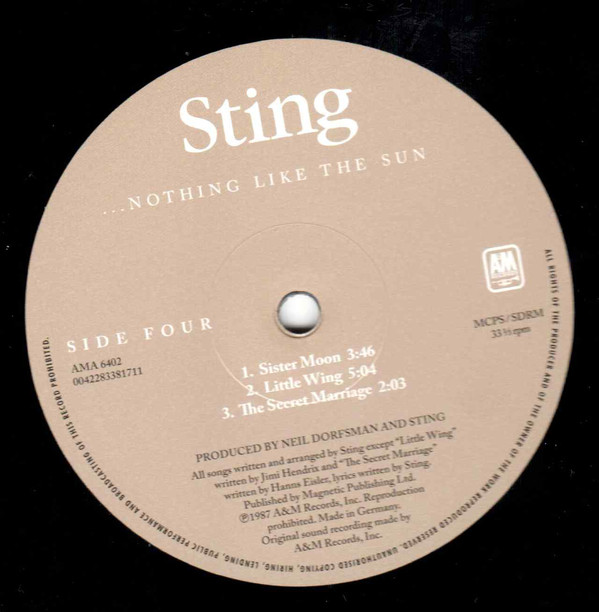 Sting - ...Nothing Like The Sun (0082839391214)