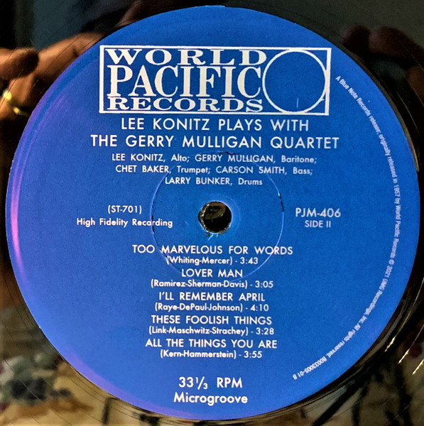 Lee Konitz Plays With The Gerry Mulligan Quartet - Lee Konitz Plays With The Gerry Mulligan Quartet [Blue Note Tone Poet] (B0033005-01)