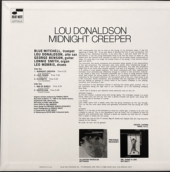 Lou Donaldson - Midnight Creeper (602445262250)