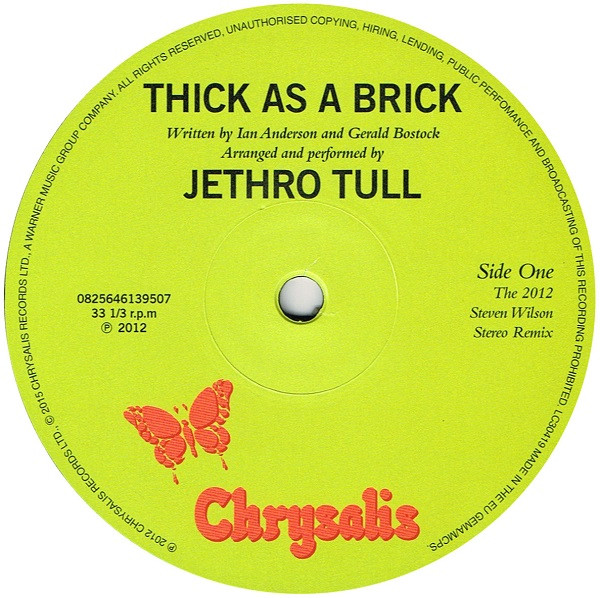Jethro Tull - Thick As A Brick [Steven Wilson Stereo Remix] (0825646139507)