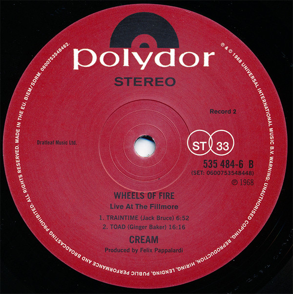 Cream - Wheels Of Fire (535 484-4)
