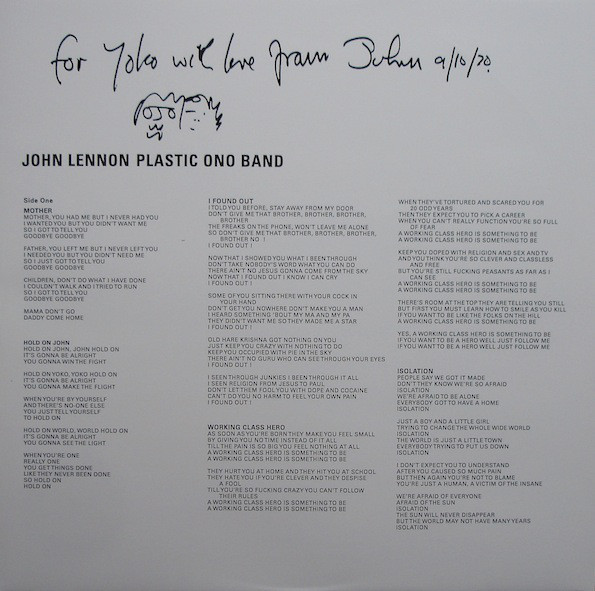 John Lennon / Plastic Ono Band - John Lennon / Plastic Ono Band (600753570944)