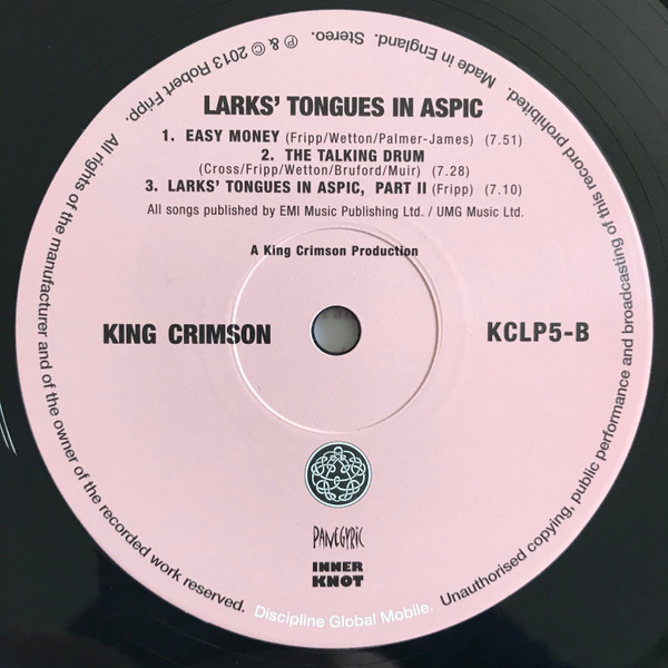King Crimson - Larks' Tongues In Aspic (KCLP 5)