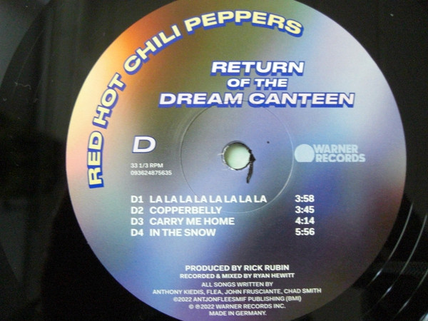 Red Hot Chili Peppers - Return Of The Dream Canteen [Black Vinyl] (093624875635)