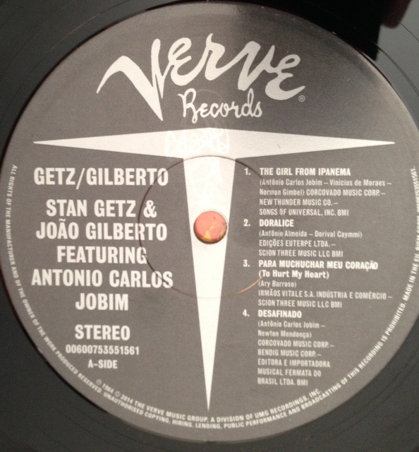 Stan Getz / Joao Gilberto Featuring Antonio Carlos Jobim - Getz / Gilberto (0600753551561)