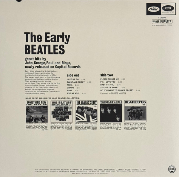 The Beatles - The Early Beatles [US Version] (602468019862)