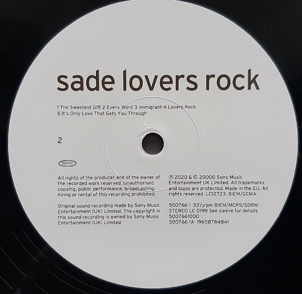 Sade - Lovers Rock (196587848415)