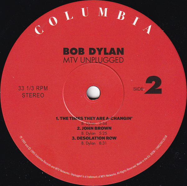 Bob Dylan - MTV Unplugged™ (0198029913019)