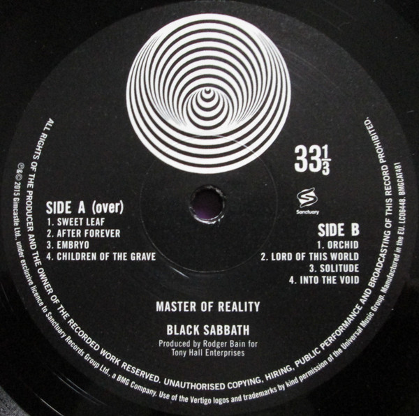 Black Sabbath - Master Of Reality (BMGCAT481)