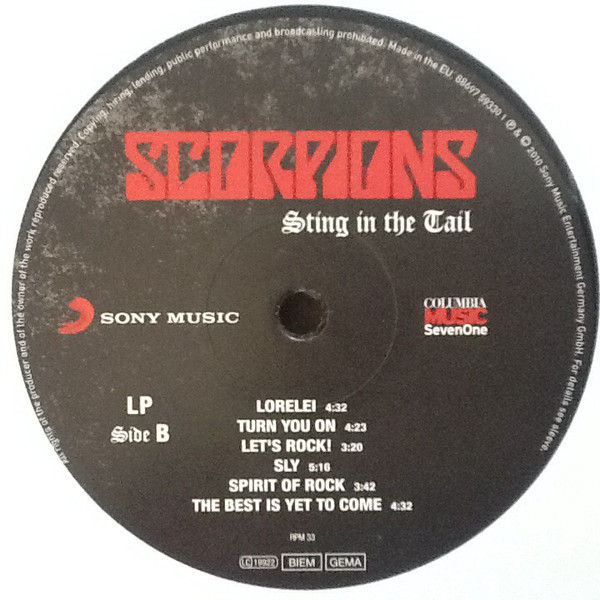 Scorpions - Sting In The Tail (88697 59330 1)