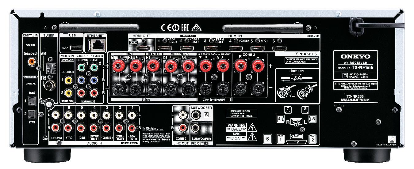Onkyo TX-NR 555 silver