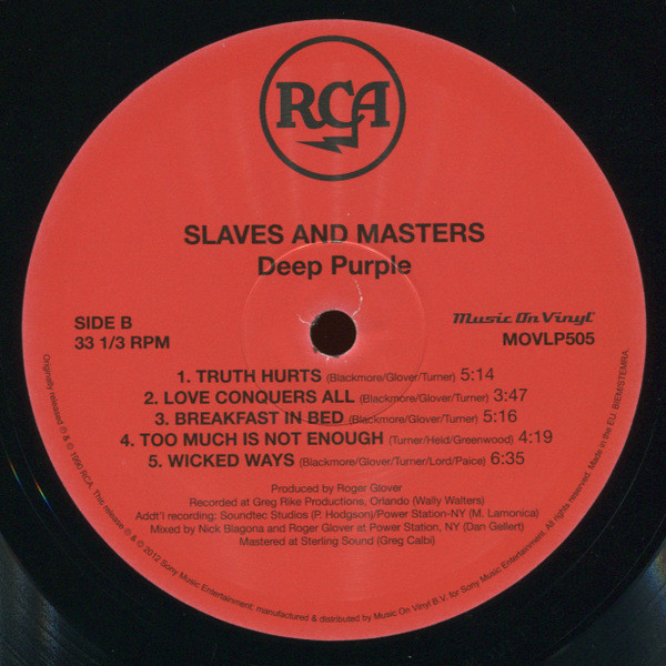 Deep Purple - Slaves and Masters (MOVLP505)