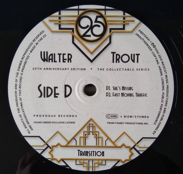 Walter Trout Band - Transition [25th Anniversary Edition] (PRD70441)