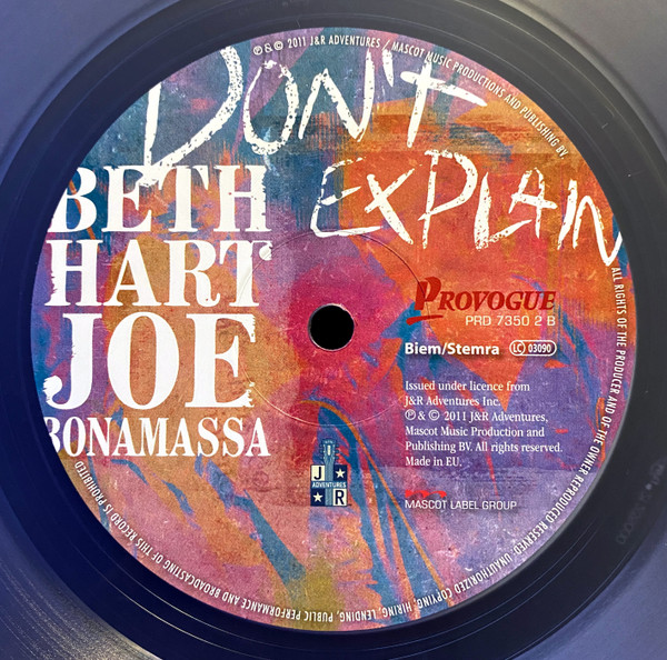 Beth Hart and Joe Bonamassa - Don't Explain [Transparent Vinyl] (PRD 7350 1)