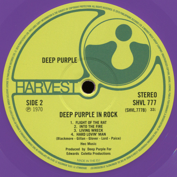 Deep Purple - In Rock [Purple Vinyl] (0190295565107)