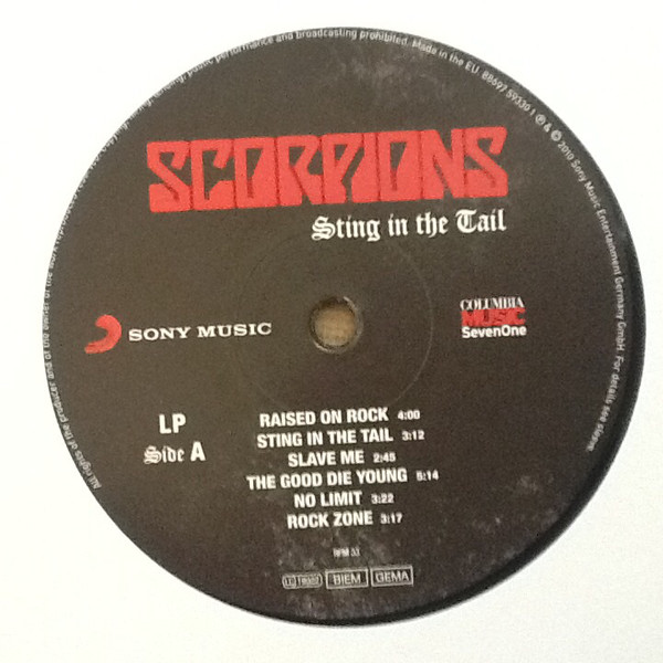 Scorpions - Sting In The Tail (88697 59330 1)