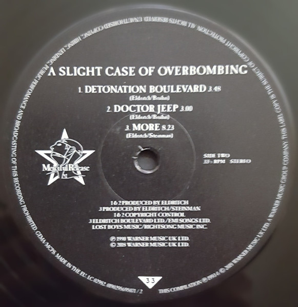 The Sisters Of Mercy - Greatest Hits Volume One - A Slight Case Of Overbombing (0190295695071)