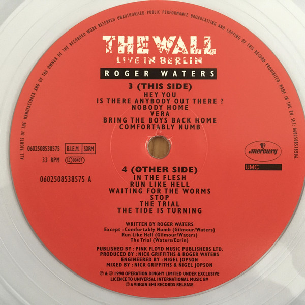 Roger Waters - The Wall (Live In Berlin) [30th Anniversary Limited Edition] (0602508538506)