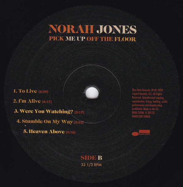Norah Jones - Pick Me Up Off The Floor (00602508748868)