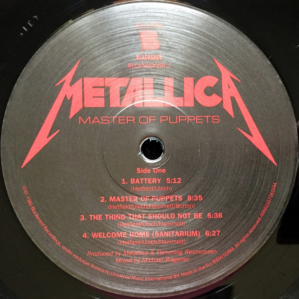 Metallica - Master Of Puppets (BLCKND005R-1)