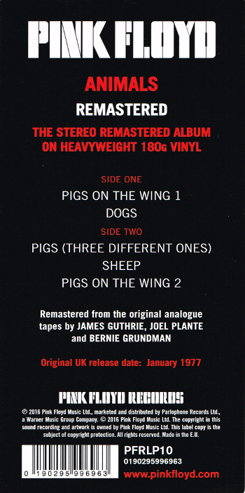 Pink Floyd - Animals (PFRLP10)
