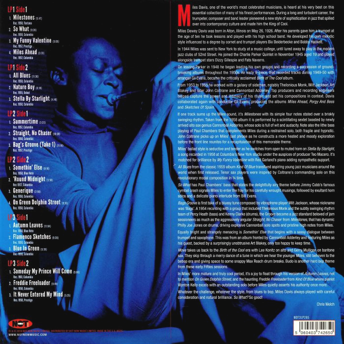 Miles Davis - The Best Of Miles Davis [Red Vinyl] (NOT3LP265)