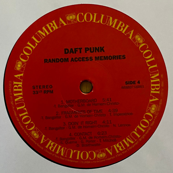 Daft Punk - Random Access Memories (888837168618)