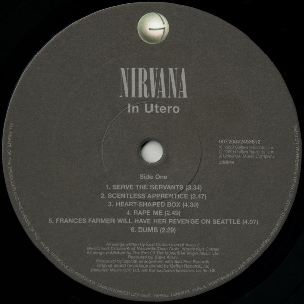 Nirvana - In Utero (0720642453612)