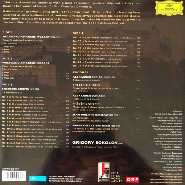 Sokolov - The Salzburg Recital (479 4390)
