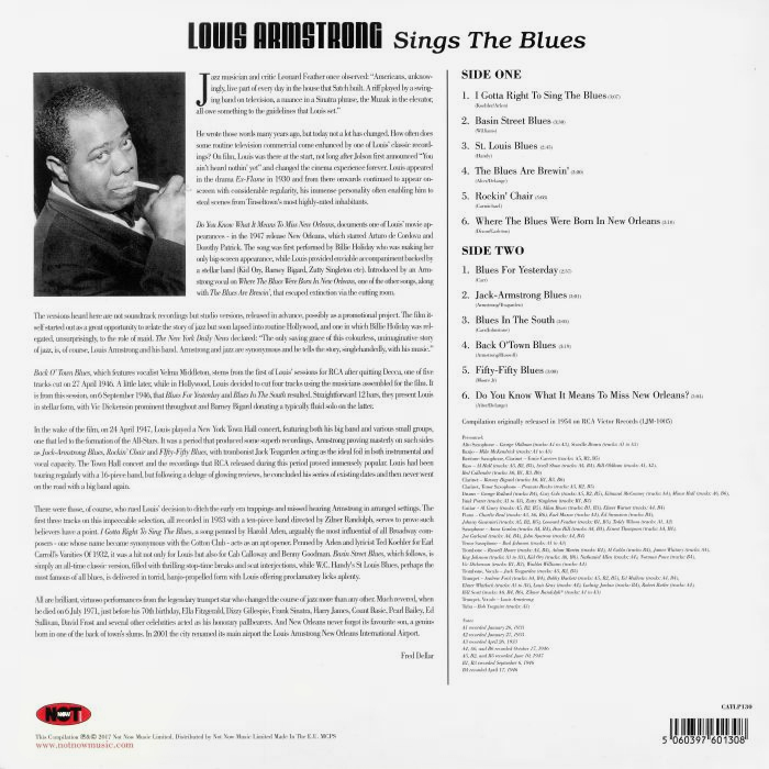 Louis Armstrong - Sings The Blues (CATLP130)