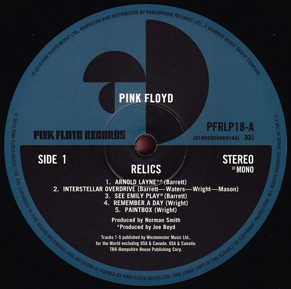 Pink Floyd - Relics (PFRLP18)