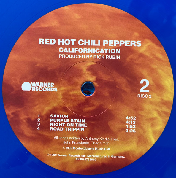 Red Hot Chili Peppers - Californication [25th Anniversary Edition] [Red & Ocean Blue Vinyl] (0093624843276)