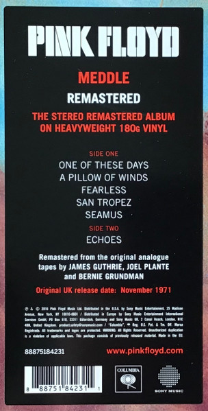 Pink Floyd - Meddle [Remastered 2025] (888751842311)