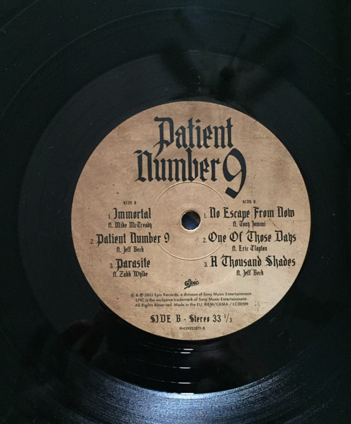 Ozzy Osbourne - Patient Number 9 [Black Vinyl] (19439932811)