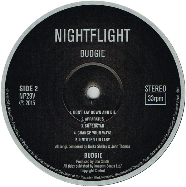 Budgie - Nightflight (NP29V)