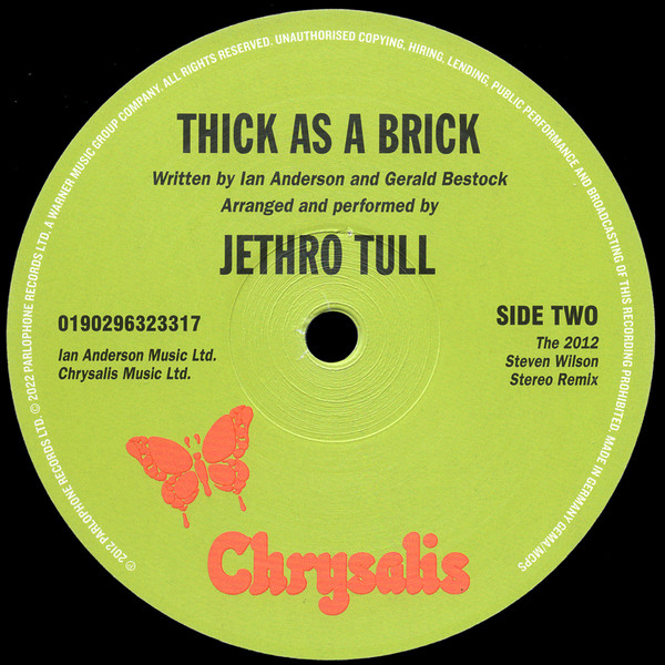 Jethro Tull - Thick As A Brick [Steven Wilson Stereo Remix] [50th Anniversary Edition] (0190296323317)