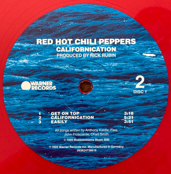 Red Hot Chili Peppers - Californication [25th Anniversary Edition] [Red & Ocean Blue Vinyl] (0093624843276)